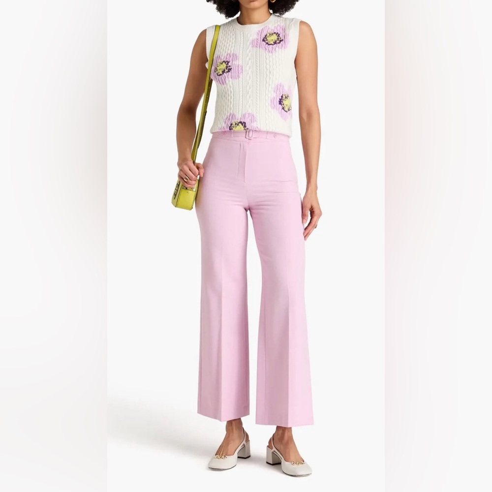 MAJE Twill Wide-Leg Pants